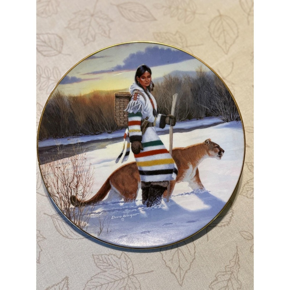 Hamilton Collection Winter's Rose Plate David Wright Princesses of the Plains